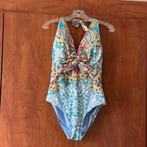 BRAND-NEW JOHNNY WAS Elena twist one piece bathing suit